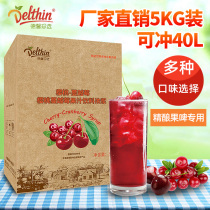 Dexin Precious cherry-cranberry Berry Concentrated Juice 5kg Milk Tea Shop Special flushing original Pulp Beverage Concentrated Pulp raw material