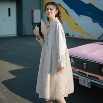 Smile warm 2021 Spring and Autumn New trench coat womens long thin model this year popular high-grade coat