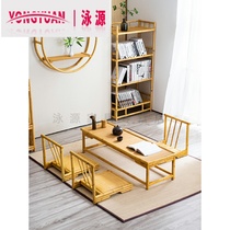 Japanese tatami small table and chair Bay window small tea table Bamboo Rattan tea table and chair combination Kang several Zen low table Simple tea table
