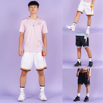 Basketball man lightning retro basketball shorts mens trend casual summer ball pants training quick-drying American five-point sports pants