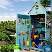 Wardrobe sun protection rain outdoor garden lockers small house Cabinet outdoor toolbox storage with door finishing