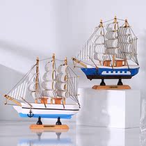 Home company office Nordic simple desk smooth sailing boat decoration TV cabinet fashion sailing decoration