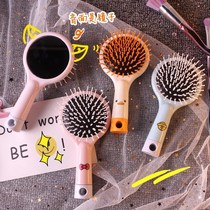 Air comb Korean anti-static massage comb creative cartoon airbag comb with mirror Korean version of curly hair Shunfa mini gas