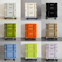 Spot HTAP industrial wind storage box thickened plastic combination cabinet camping outdoor living room coffee wheel car