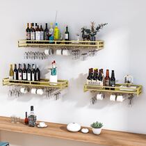 Restaurant bar hanging red wine glass rack upside down household minimalist cup rack wrought iron wall wall hanging small wine rack
