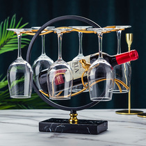Red wine rack wine bottle shelf ornaments modern light luxury hanging upside down Creative red wine cup holder upside down household Goblet