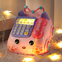 Childrens telephone toy mobile phone simulation baby boy Baby early education puzzle simulation landline charging can sing
