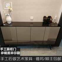 Handmade painting porch cabinet Italian minimalist light luxury new designer corridor Art Cabinet sideboard shoe cabinet