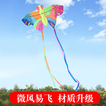 Weifang 2021 new kite childrens cartoon breeze easy-to-fly butterfly kite large high-grade beginner spool