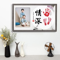 Year-old footprints calligraphy and painting deep affection baby souvenirs contentment custom hand and foot prints brothers
