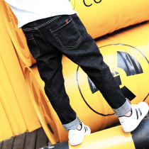 Boys jeans spring and autumn 2021 New wear childrens pants in big boy foreign handsome black trousers