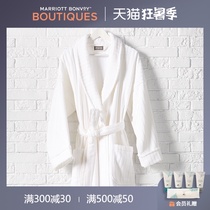 Westin hotel Tianmeng bathrobe Cotton five-star hotel men and women jacquard striped cut velvet home yukata nightgown