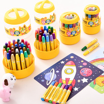 Deli oil painting stick 36 colors 24 colors toddler baby crayon brush 12 colors Oil painting stick Childrens safe and non-toxic washable kindergarten wax pen set Oil painting stick color painting coloring pen barrel