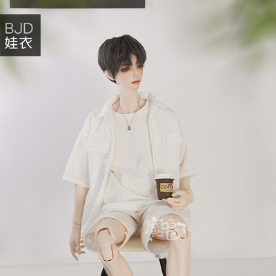 taobao agent Demon Guru BJD baby uncle, Uncle Pu, 3 points, 4 minutes, 68 uncle SD17 white short -sleeved shorts shirt, two -piece