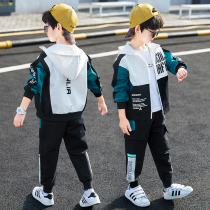 Boy suit 2022 new boy sportswear spring CUHK Scout red tides Cool handsome Childrens clothes