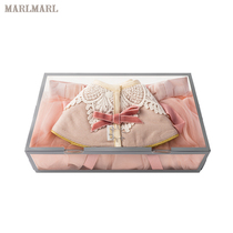 MARLMARL female treasure full moon birthday gift box newborn gift New Year gift 03 Bib gauze skirt 2 pieces