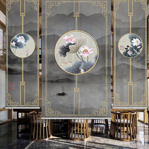 Mengmena office Tea Room new Chinese lifting roller curtain curtain curtain roll-pull blackout non-punching household household