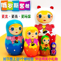 Russian doll big-headed son doll small-headed father big movie with 5-layer childrens educational toy gift