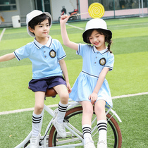 Kindergarten garden clothes Summer clothes College style childrens big class graduation photo clothing Summer class clothes suit Primary school school uniforms