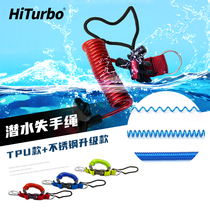  HiTurbo diving anti-loss rope Camera hook Spring rope SLR hanging buckle Missed rope Stainless steel wire safety rope