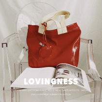 Lovingness original tote bag commuter bag shoulder female summer large capacity underarm bag niche design tide