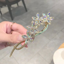 Korean Fashion Flower Crystal Twisting Clip Hair Set One Word Clip Hair Clip Frog Clip Hair Buckle Niche Internet Celebrity Hair Clip