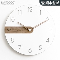 Modern simple Nordic wall clock living room wall watch bedroom home silent clock hanging wall creative fashion light luxury clock