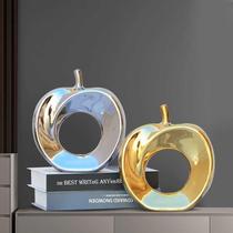 Golden Apple small ornaments home creative European living room TV wine cabinet ceramic crafts porch light luxury decorations