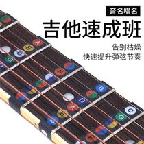 Digital roll name name phonetic scale name fingerboard sticker self-study beginner tutorial guitar beginner accessories sticker