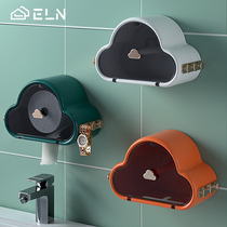 Japan JHMO cloud wash towel rack creative non-perforated wall-mounted toilet box toilet