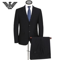 Armani spring and autumn suit men business suit wool suit middle-aged professional dress groom high-end coat