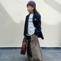 Douding Qiyu childrens casual suit suit handsome British Korean womens coat catwalk spring and autumn foreign atmosphere 2020