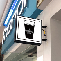 Weatherly outdoor waterproof light box billboard wall-mounted side double-sided LED light box shop door sign customized