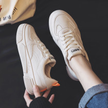 Hong Kong leather small white shoes women 2021 spring new Korean version of Joker board shoes ins tide Net red thick bottom father shoes