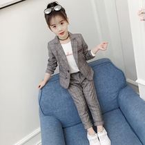 Childrens suit girl suit jacket spring model 2021 new foreign style suit spring and autumn womens coat Net Red Girl