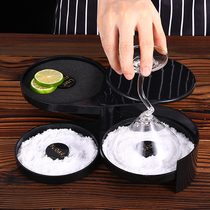 Cocktail salt side box three-layer seasoning box with candy edge bar Margaret bartending lemon box