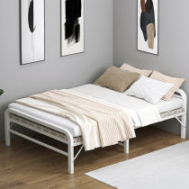 Left Print Folding Bed Single Bed Office Afternoon Nap Simple Double Rental Room Portable 1 2 m Home Afternoon Hard