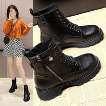 Thick-bottom Martin Boots Womens Spring and Autumn 2021 New Breathable Skinny Joker Boots Women