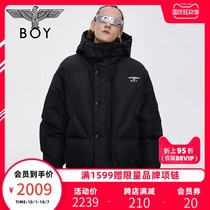 boylondon flagship official website winter art letter LOGO print couple short down jacket 804702
