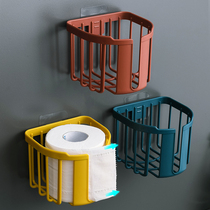 Punch-free toilet rack toilet tissue box toilet paper household hand holder roll paper tube toilet paper roll holder