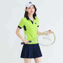 Li Ning VIP badminton sports suit women tennis pants skirt women fake two short sleeve fashion kindergarten Garden clothes