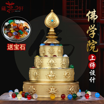 Ethnic supplies Buddhist college guru design pure brass eight auspicious repair for manza pan mancha luo repair plate snor