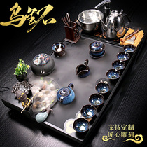 A complete set of Kung Fu tea sets household Wu Jinshi tea tray living room simple running water tea sea tea table automatic integration