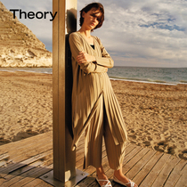 Theory Spring   Summer 2021 Womens Merino wool slit knitted cardigan L0111719