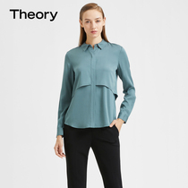 Theory 2021 autumn new womens mulberry silk blend shirt L0802518