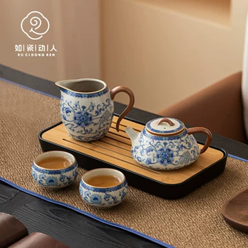 青花双喜懺纏枝蓮茶壺 茶道具 香道具 装飾品 工芸品 美術品 置物 青花双喜懺纏枝蓮茶壺 茶道具 香道具 装飾品 工芸品 美術品