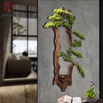 Chinese creative wall hanging simulation welcome pine green planting accessories soft home living room study porch decorations