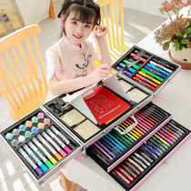 Childrens painting set Painting tools Primary school watercolor stroke pen Art stationery learning birthday puzzle gift