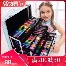 Childrens paintbrush gift box drawing tool Primary School students watercolor pen painting set art learning kindergarten birthday gift