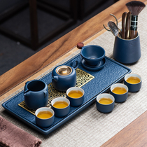 Ceramic kung fu tea set home Tea office meeting guest teapot tea cup high-end light luxury small set gift box